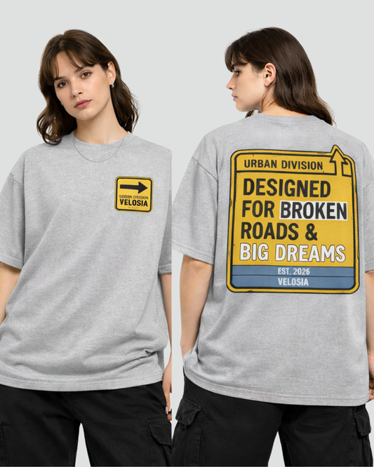 Unisex Oversized Broken roads Classic T-Shirt