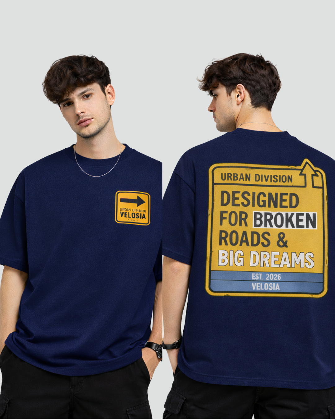 Unisex Oversized Broken roads Classic T-Shirt