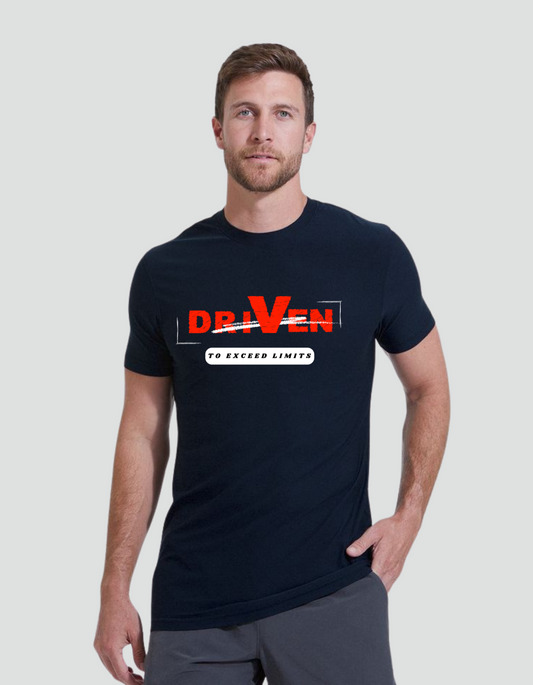 Men's Round Neck Half Sleeves T-shirt with Driven DZN