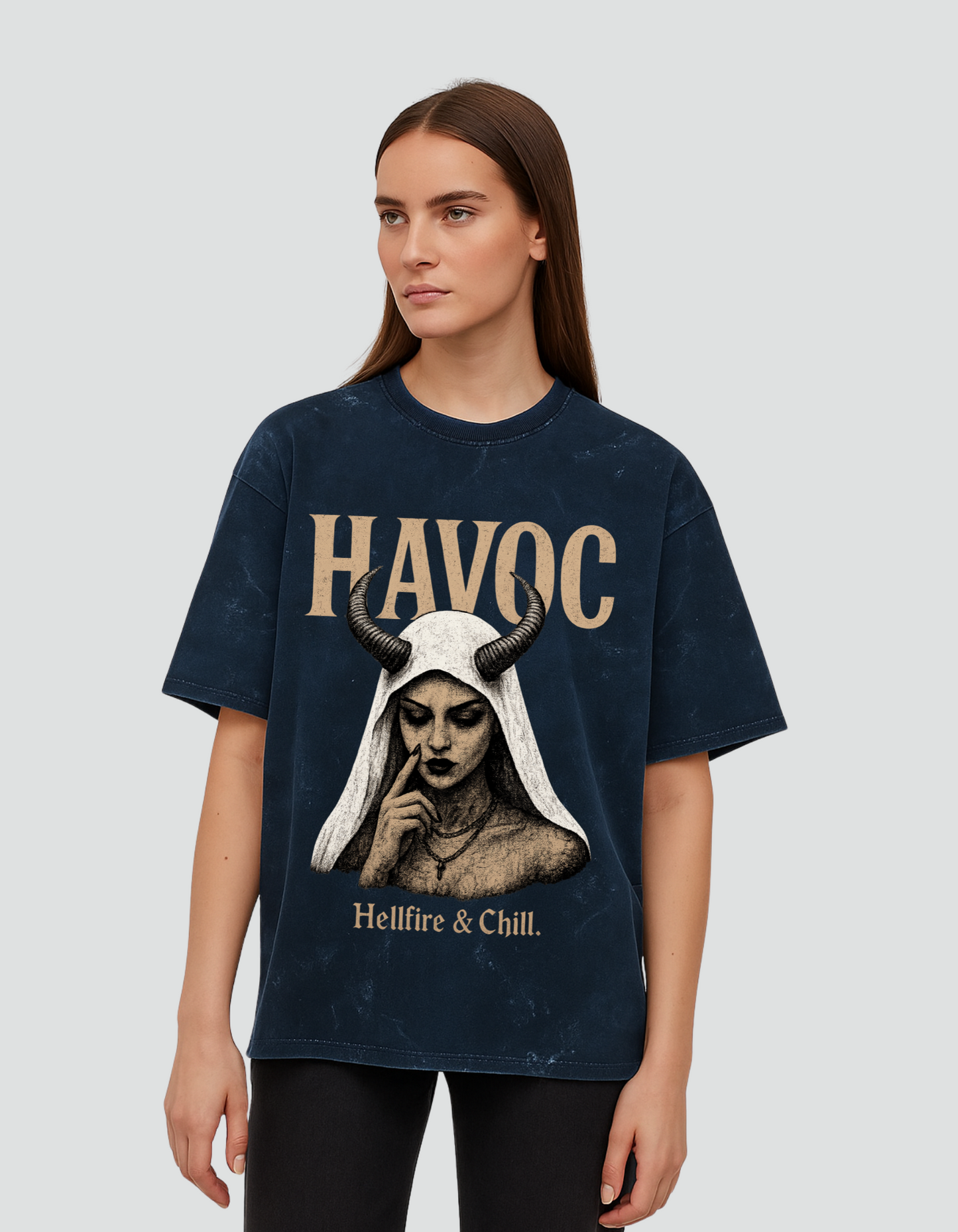 Women's Acid Washed Havoc Oversized Tee