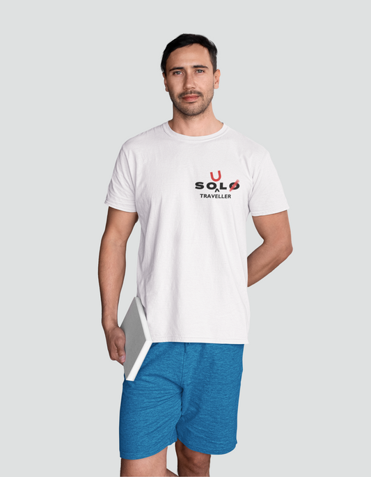 Unisex Round Neck Soul Traveler Supima Cotton Half Sleeves T-shirt