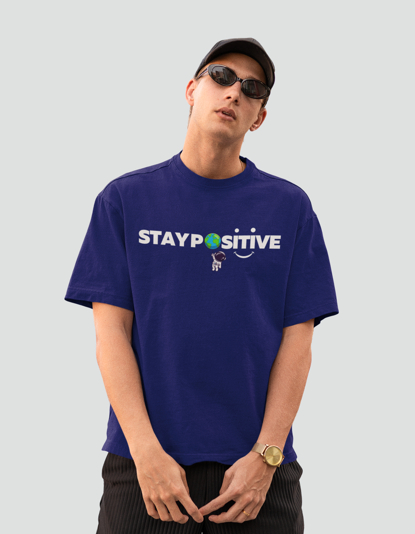 Stay Positive Men's Oversized T-shirt