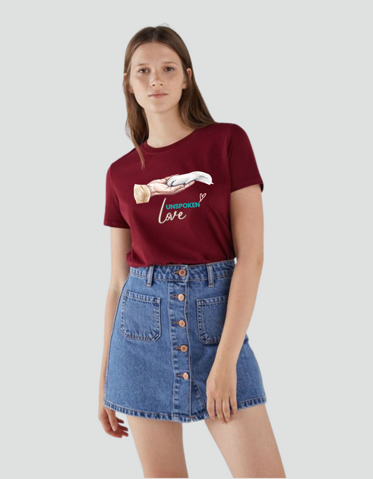 Unisex Round Neck supima Cotton Unspoken Love T-shirt