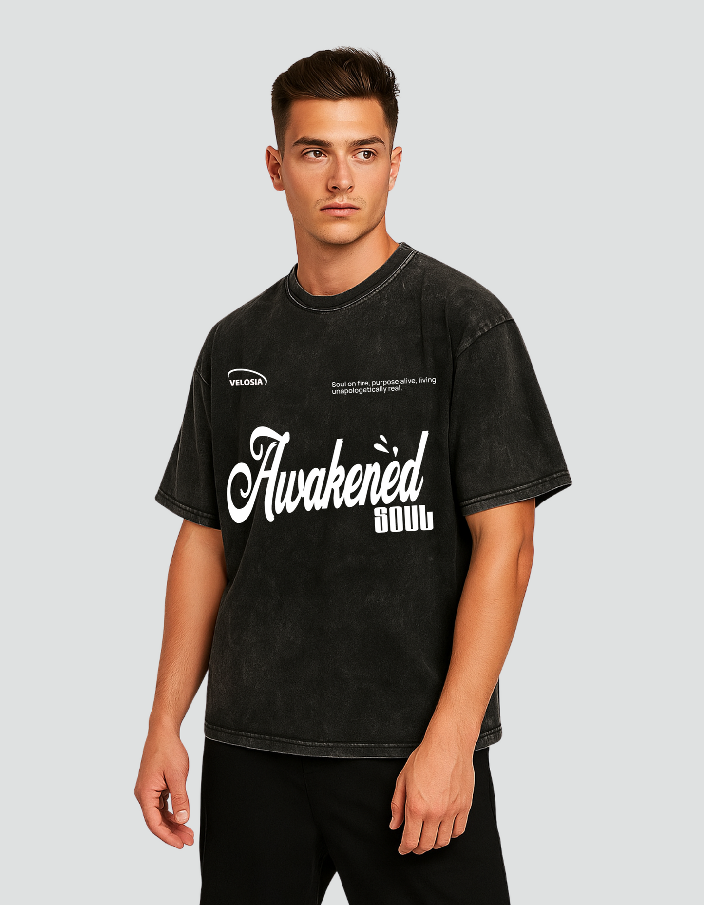 Unisex  Awakened Soul Acid Wash Tee