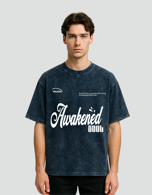 Unisex  Awakened Soul Acid Wash Tee