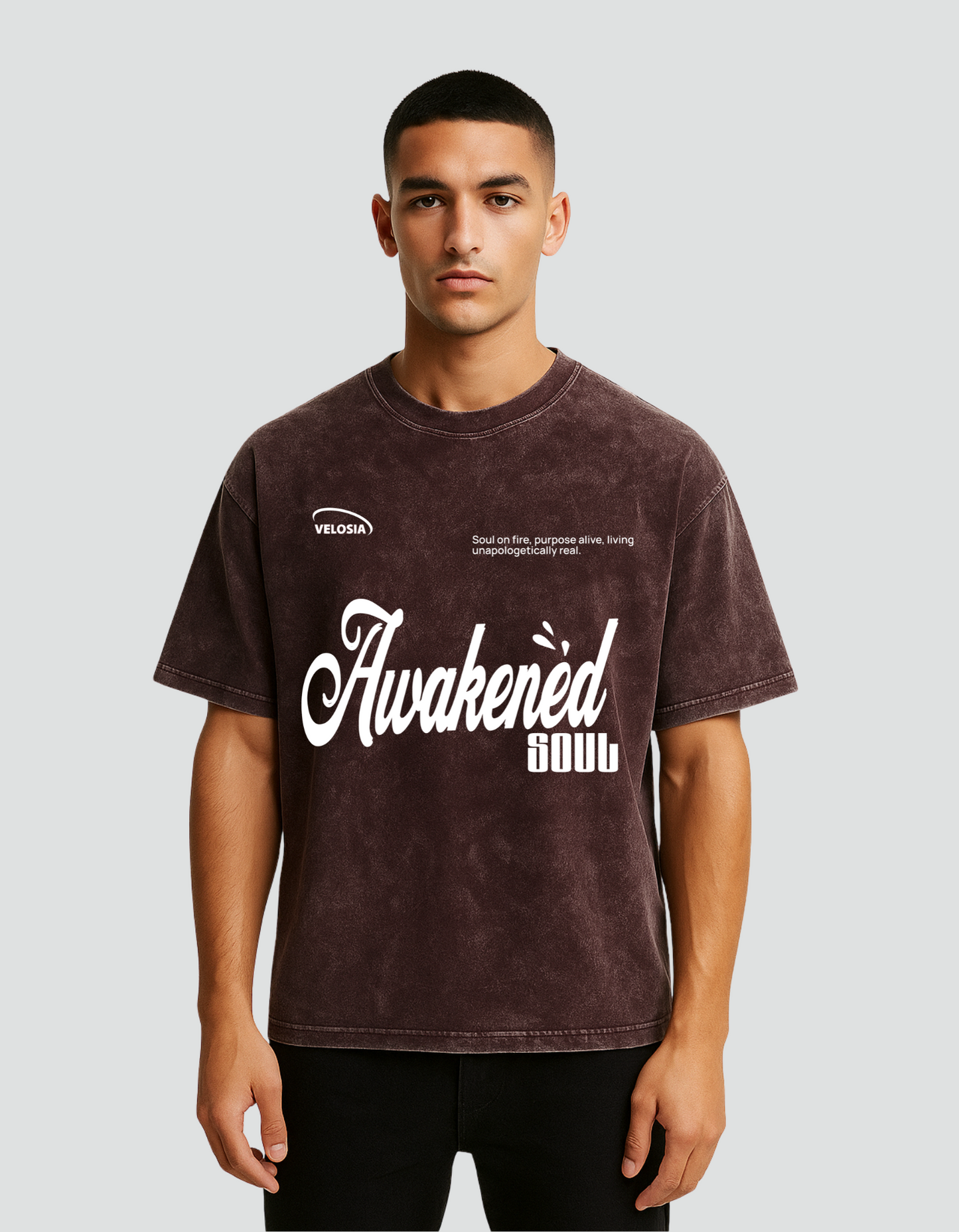 Unisex  Awakened Soul Acid Wash Tee
