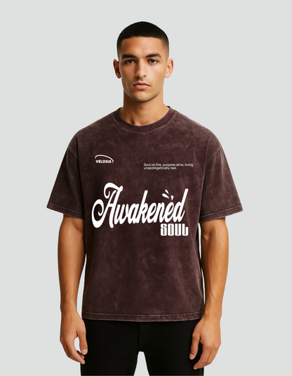 Unisex  Awakened Soul Acid Wash Tee