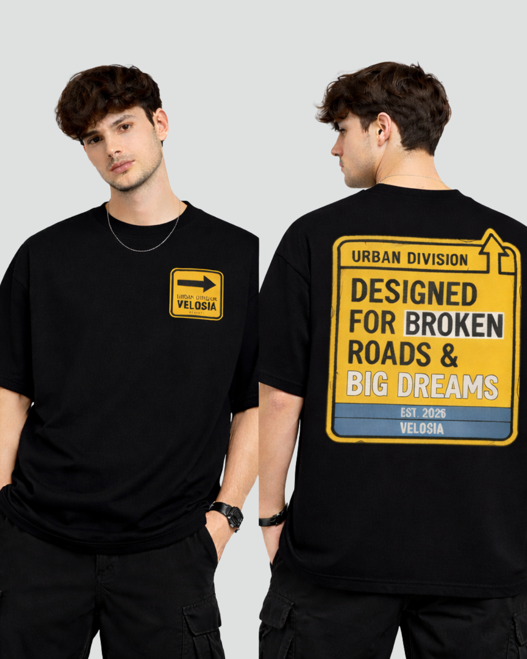 Unisex Oversized Broken roads Classic T-Shirt