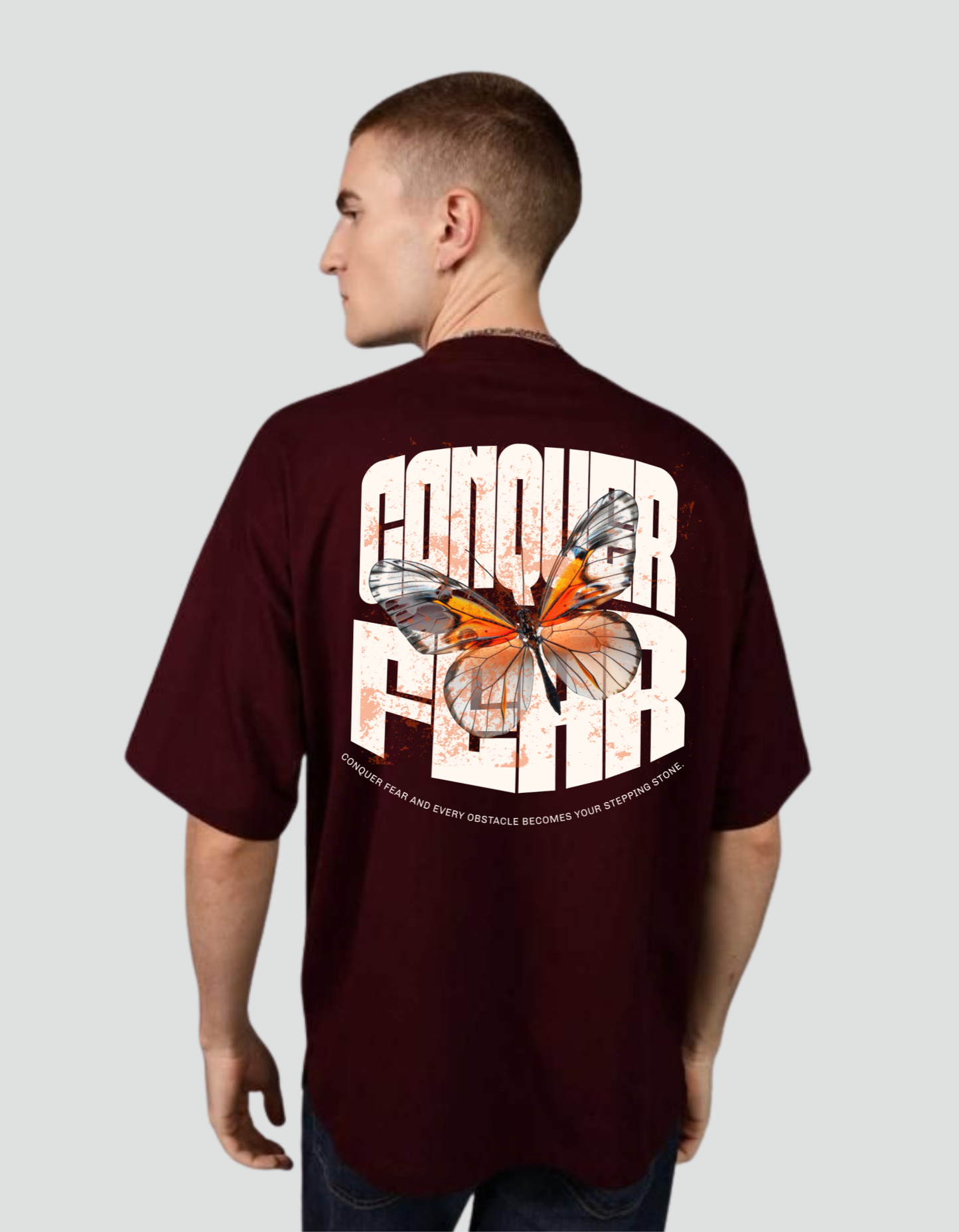 Unisex Oversized Conquer Fear Classic T-Shirt