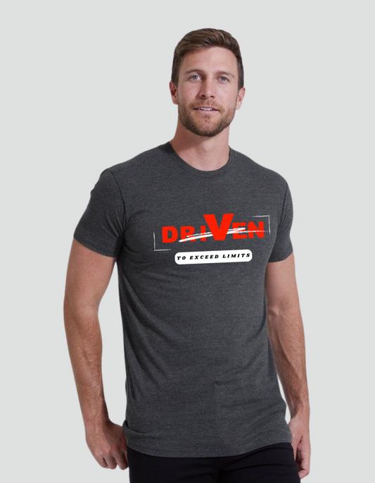 Men's Round Neck Half Sleeves T-shirt with Driven DZN