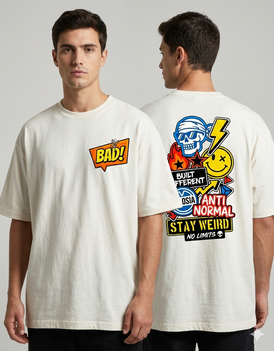 Unisex Oversized BAD! Stay Weird Classic T-Shirt
