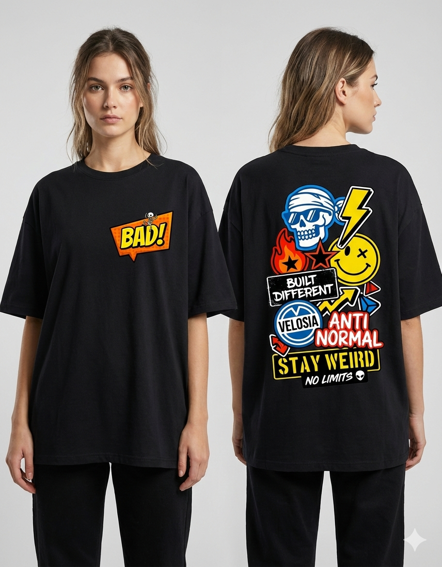 Unisex Oversized BAD! Stay Weird Classic T-Shirt