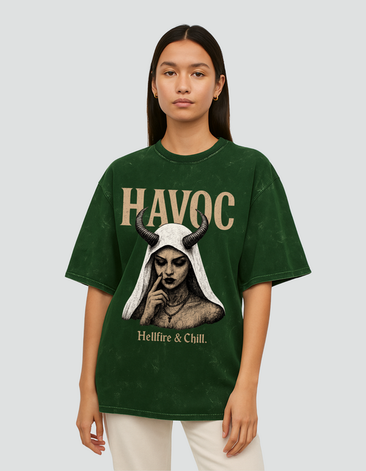 Women's Acid Washed Havoc Oversized Tee