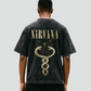 Unisex Acid Washed Nirvana Oversized Tee