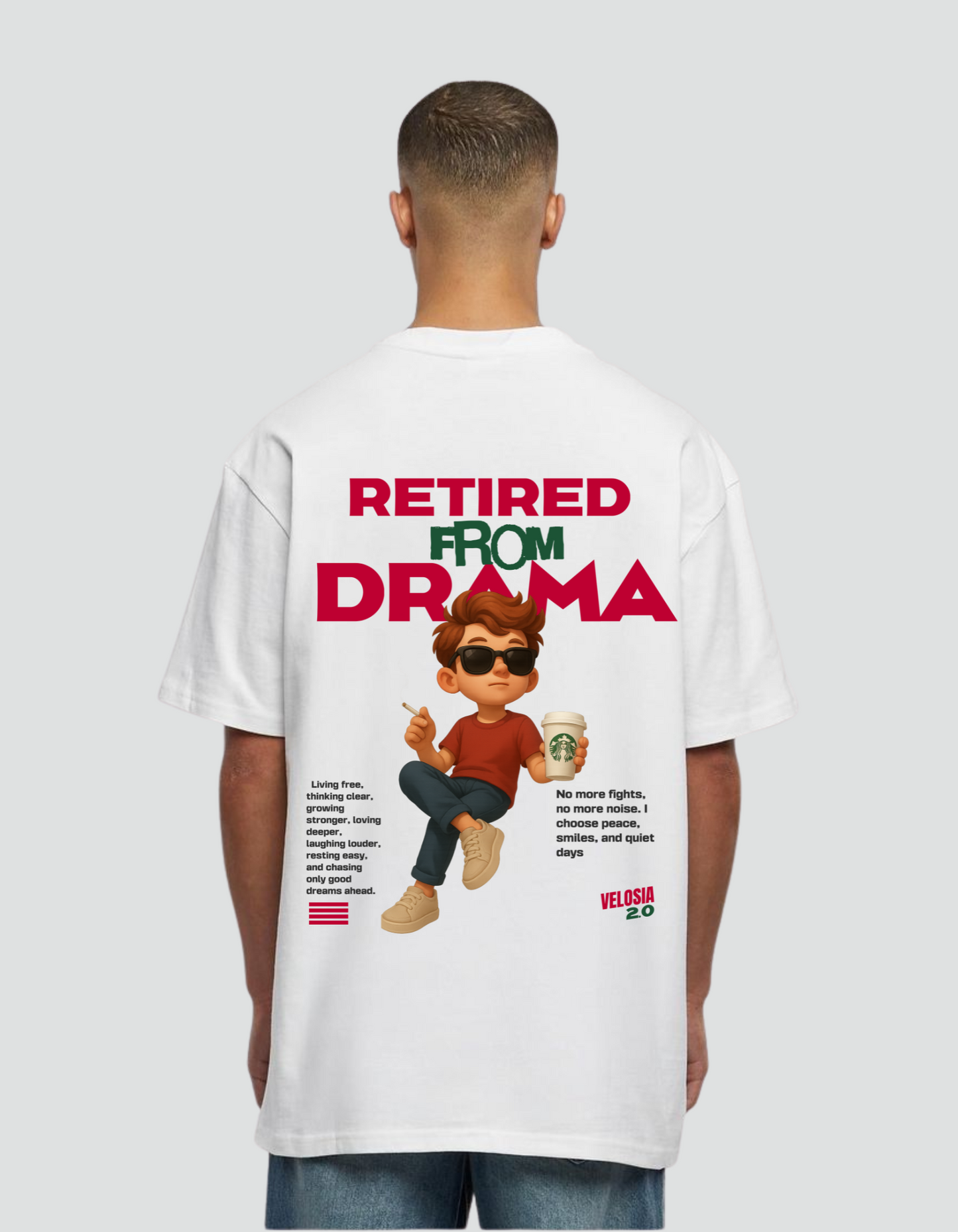 Unisex Retired From Drama Oversized Tee