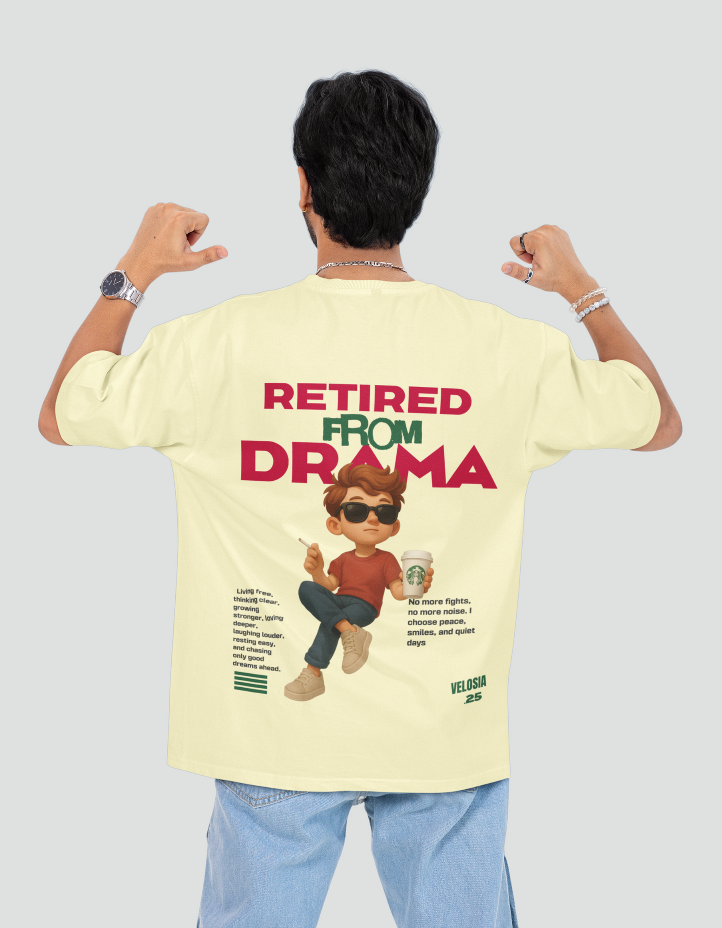 Unisex Retired From Drama Oversized Tee