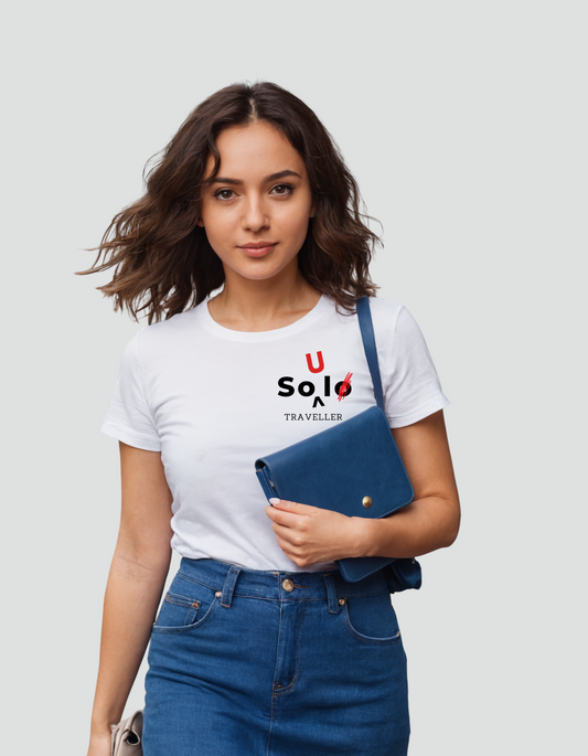 Unisex Round Neck Soul Traveler Supima Cotton Half Sleeves T-shirt