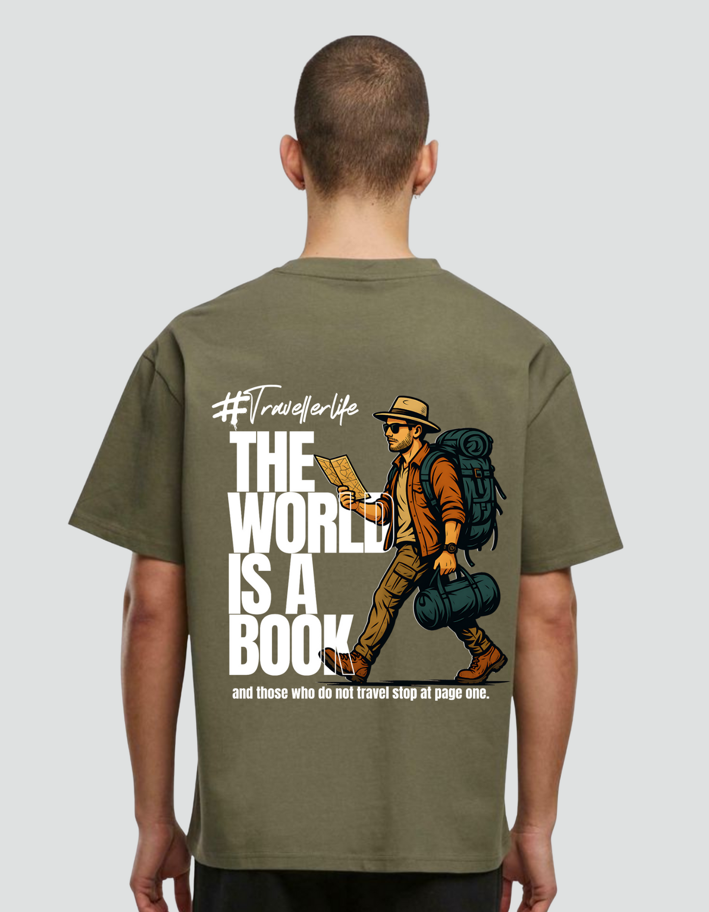 Unisex The World is a Book Oversized T-shirt