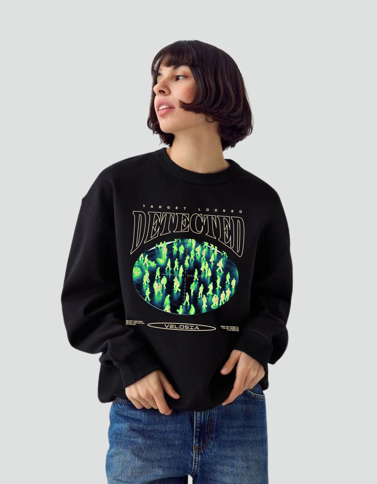 Unisex Oversized Detected Sweatshirt